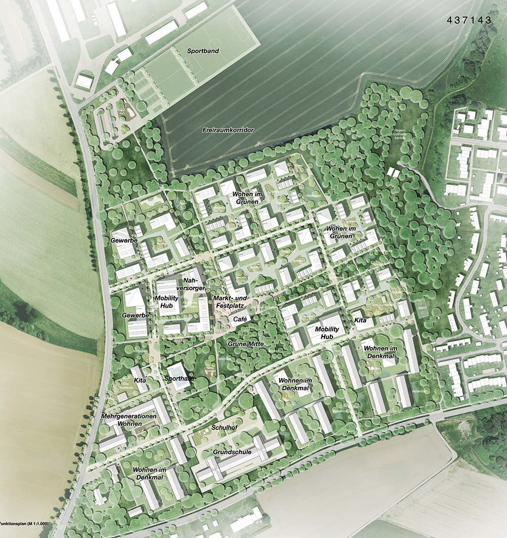 Bergische Kaserne, Düssseldorf (3.Preis)